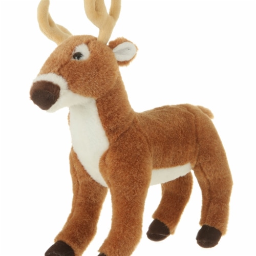 Giftable World A08052 10.5 in. Plush Deer Standing Perspective: front