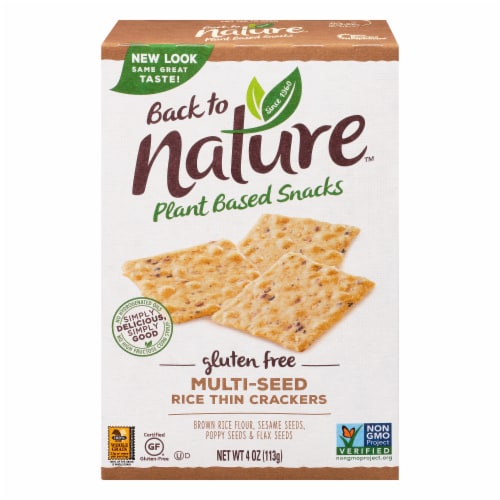 Back to Nature Gluten-Free Multi-Seed Rice Thin Crackers Perspective: front