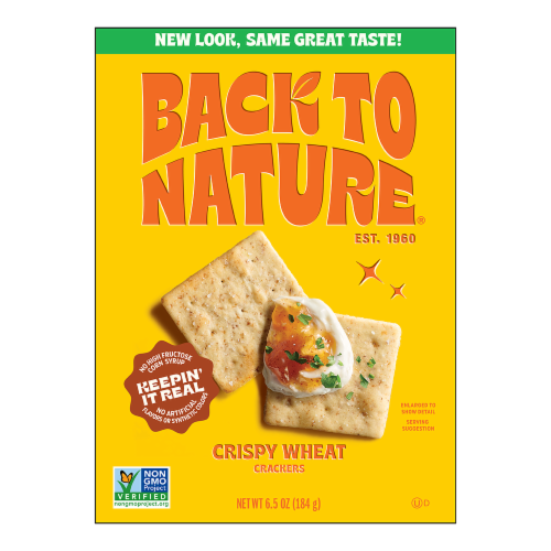 Back to Nature Crispy Wheat Crackers Perspective: front