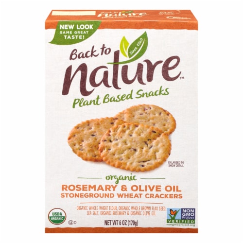 Back To Nature Organic Rosemary Olive Oil Stoneground Wheat Crackers 6 Oz Smith S Food And Drug