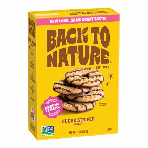 Back to Nature Fudge Striped Cookies Perspective: front