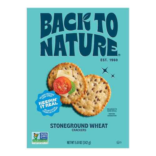 Back to Nature® Original Stoneground Wheat Crackers Perspective: front