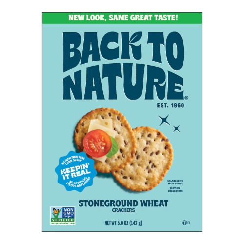 Back to Nature® Original Stoneground Wheat Crackers Perspective: front