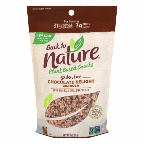 Back to Nature Chocolate Delight Gluten Free Granola Bag Perspective: front