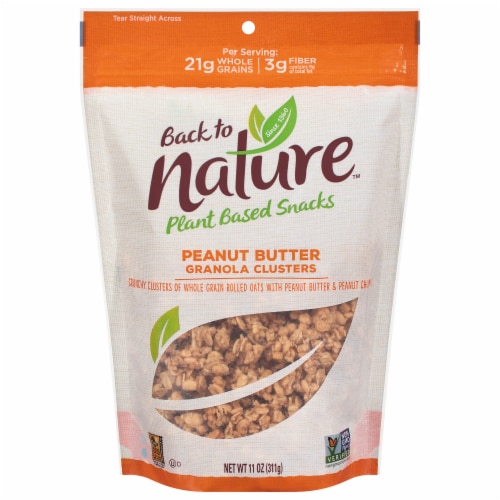 Back to Nature Peanut Butter Granola Clusters Perspective: front