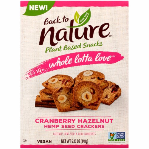 Back to Nature Whole Lotta Love Cranberry Hazelnut Crackers Perspective: front