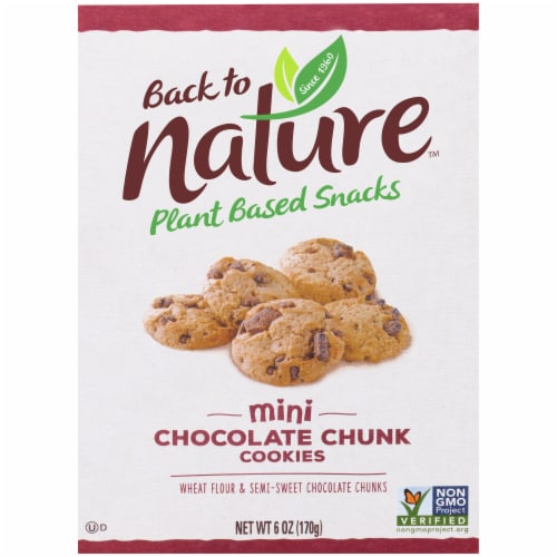 Back to Nature™ Plant Based Mini Chocolate Chunk Cookies Perspective: front