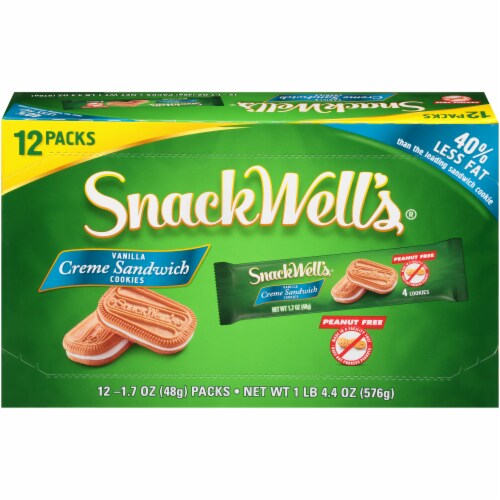 Snackwell's Vanilla Cream Sandwich Cookies Perspective: front