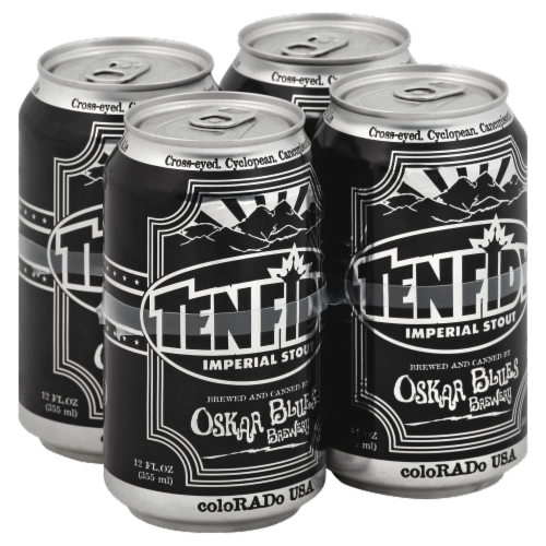Oskar Blues Brewery Ten Fidy Imperial Stout Perspective: front
