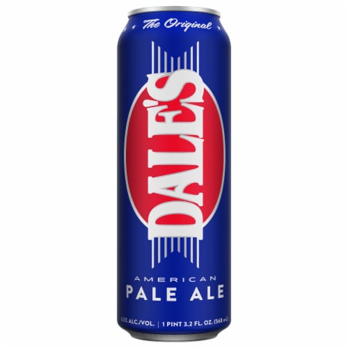 Oskar Blues Dale's Pale Ale Craft Beer Single Can Perspective: front