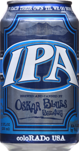 Oskar Blues IPA Beer Perspective: front