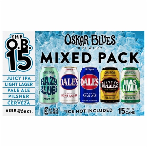 Oskar Blues Brewery Canundrum Craft Beer Mix Pack Perspective: front