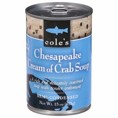 Cole's Chesapeake Cream of Crab Semi Condensed Soup Perspective: front