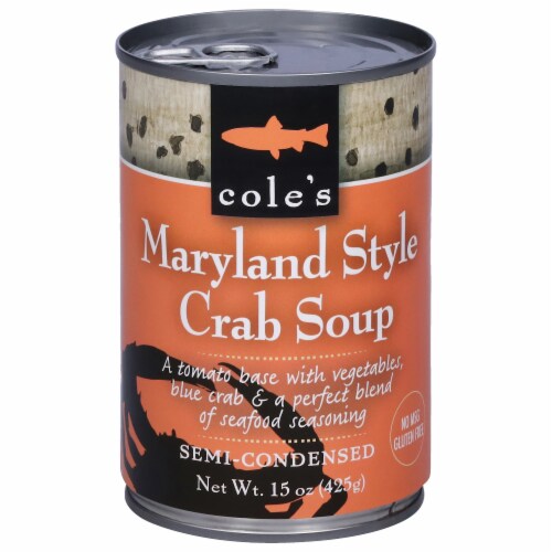 Cole's Maryland Style Crab Semi-Condensed Soup Perspective: front