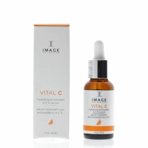 IMAGE Skincare Vital C Hydrating Antioxidant A C E Serum Perspective: front