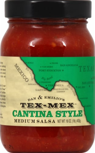 Dan & Emilio's Tex-Mex Medium Cantina Salsa Perspective: front