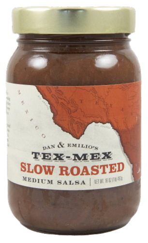 Dan & Emilio's Tex-Mex Medium Slow Roasted Salsa Perspective: front