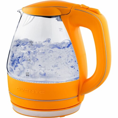 Ovente Glass Electric Kettle with LED Light and Auto Shut-off, Red 1.5L,  1.5 L - Kroger