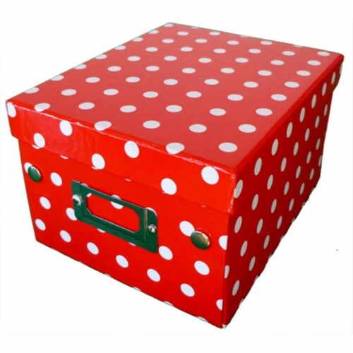 ITALIA 10834 4.5 x 6.75 In. Red With Dot Zig Zag Cd Box - 6 Pack Perspective: front