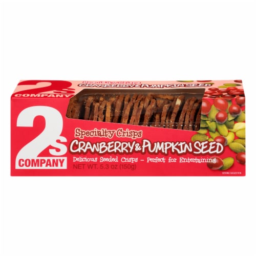 2S Company Cranberry and Pumpkin Seed Crisps Perspective: front