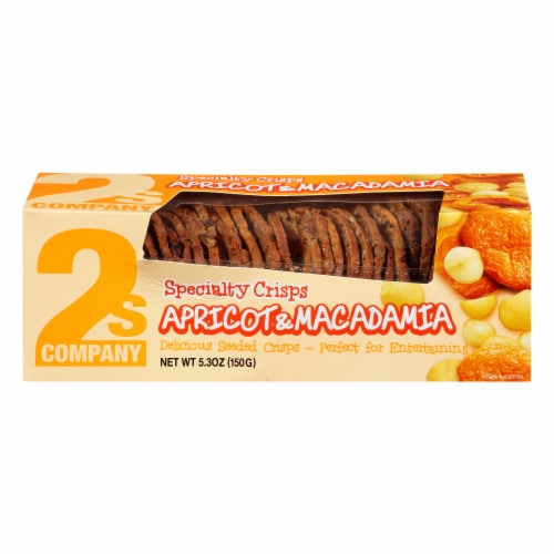 2S Company Apricot and Macadamia Crisps Perspective: front