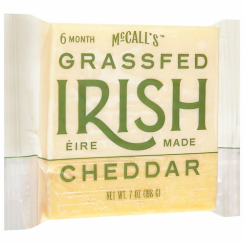 Truly Grass Fed™ Natural Aged Irish Cheddar Cheese Perspective: front