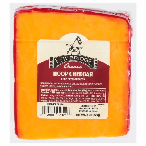 New Bridge Hoop Cheddar Cheese Perspective: front