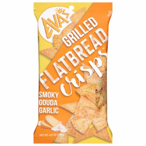 AVA's Grilled Crisps Gouda Garlic Flatbread Crisps Perspective: front