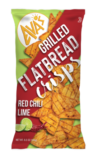 Ava's Grilled Crisps Red Chili Lime Flatbread Crisps Perspective: front