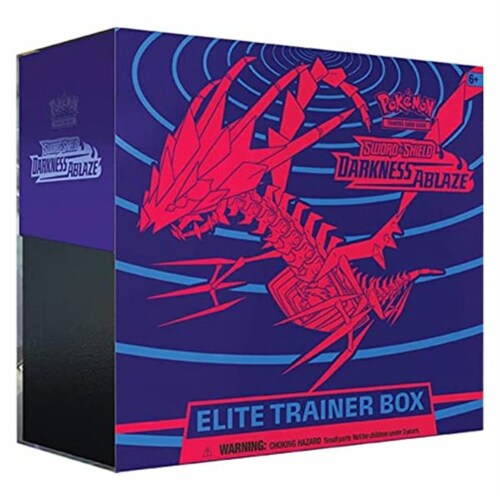 Pokemon Sword & Shield Darkness Ablaze Elite Trainer Box Trading Card Game Perspective: front
