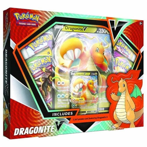 Pokemon TCG: Dragonite V Box or Hoopa V Box Perspective: front