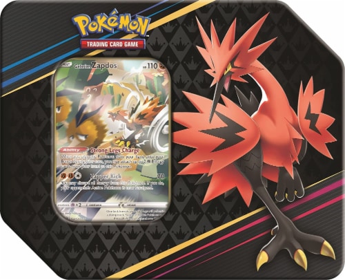 Pokemon TCG: Crown Zenith Tin – Galarian Zapdos (1 Foil Card & 5 Booster Packs) Perspective: front