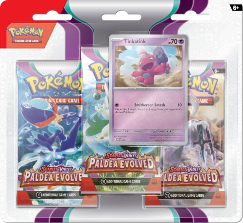 Pokemon TCG: Pokemon Scarlet and Violet 2 Paldea Evolved 3 Pack Blister (Random Promo) Perspective: front