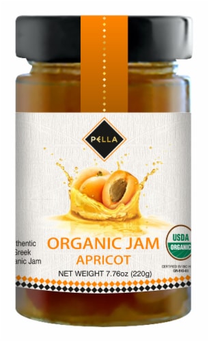 Pella Organic Apricot Jam Perspective: front