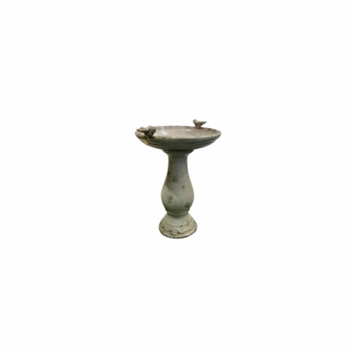 Alpine Corporation Ceramic Birdbath Perspective: front