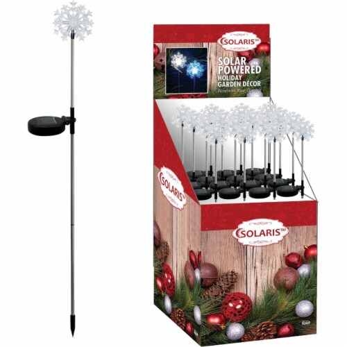 Alpine Solar Snowflake LED Garden Stake - Assorted Perspective: front