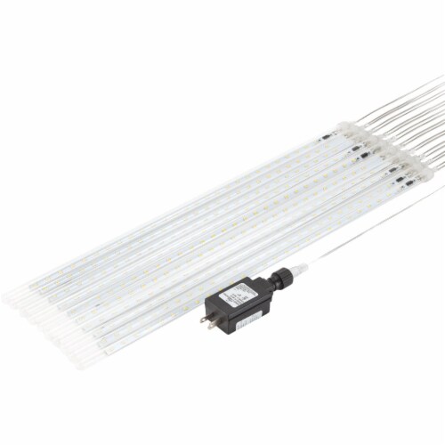 Alpine Warm White 540-Bulb Chasing LED Hanging Icicle Light Set COR134WW-10 Perspective: front