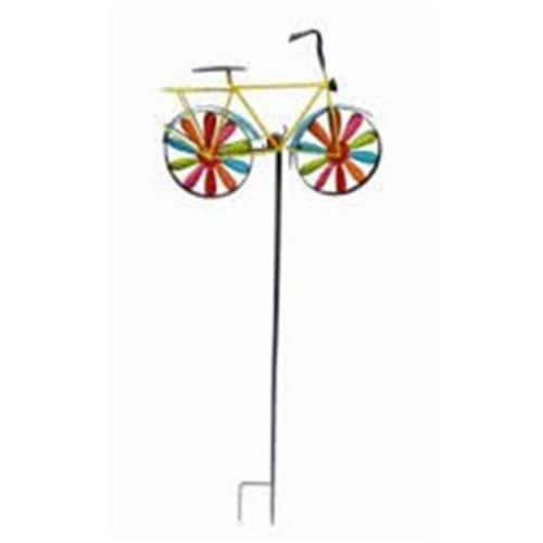 Alpine 245789 Bicycle Wind Spinner Garden Stake Perspective: front