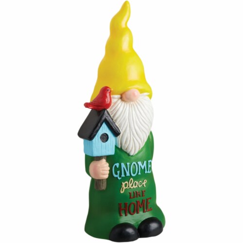 Alpine 24 In. H. MGO Gnome Statue with Gnome Place Like Home Verse ZTY120 Perspective: front