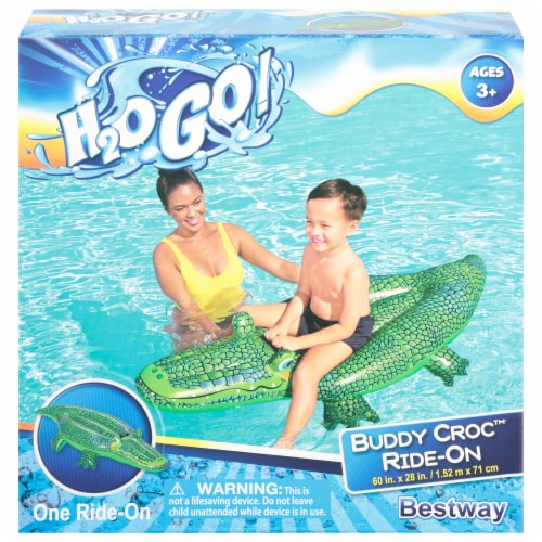 Bestway® Inflatable Ride-On Crocodile Perspective: front
