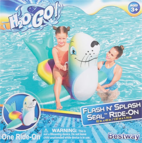 H2OGo!™ Flash N' Splash Inflatable Ride-On Seal Perspective: front