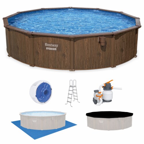 Bestway Hydrium 18' x 52 Round Steel Wall Above Ground Swimming Pool