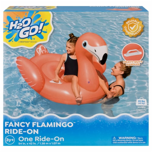 Bestway Fancy Flamingo 54-Inch Ride-On Inflatable Pool Toy Perspective: front