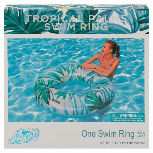 Bestway H2O Go! Tropical Palms Swim Ring - Assorted Perspective: front