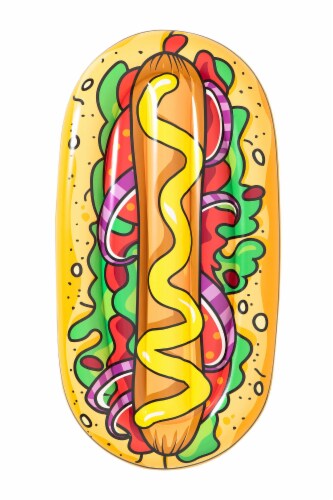 H2OGO!™ Hot Dog Pool Lounge Float Perspective: front
