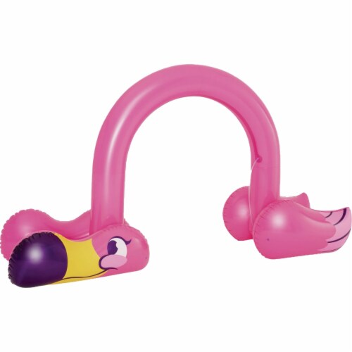 H20GO! 11 Ft. 2 In. x 43 In. x 6 Ft. 4 In. Jumbo Flamingo Sprinkler 52382E Perspective: front