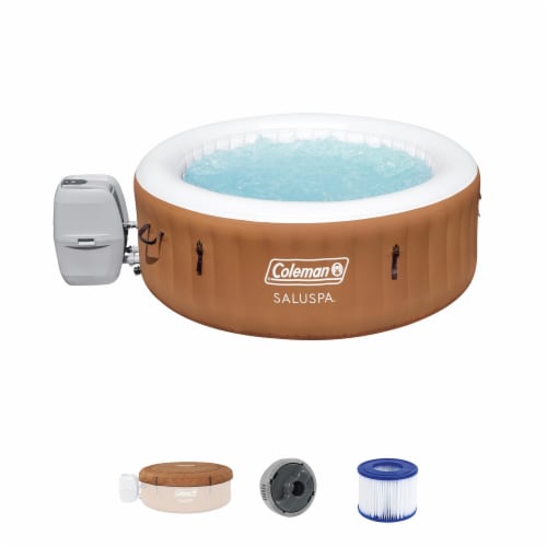 Coleman SaluSpa Ponderosa AirJet Inflatable Round Hot Tub with 120 Jets