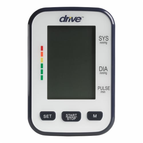 Drive Medium Cuff Arm Home Automatic Digital Blood Pressure Monitor 1-Tube Black 1 Each Perspective: front