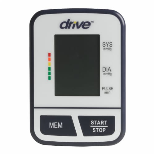 Drive Medium Cuff Arm Home Automatic Digital Blood Pressure Monitor 1-Tube Black 1 Each Perspective: front