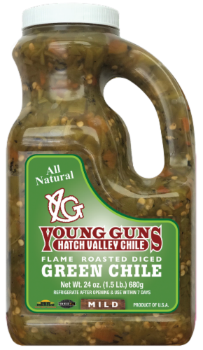 Hatch Valley Flame Roasted Mild Green Chile Perspective: front